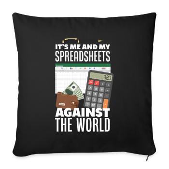 Drôle de cadeau comptable de conseiller fiscal - Housse de coussin décorative 45 x 45 cm - noir - Devant
