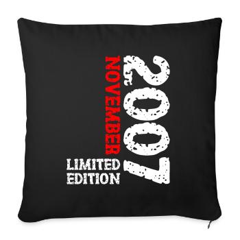 2007 November Limited Edition 16th Birthday Decoration - Sofa pillowcase 17,3'' x 17,3'' (45 x 45 cm) - black - Front