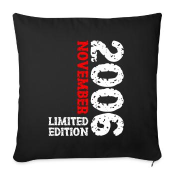 2006 November Limited Edition 17th Birthday Decoration - Sofa pillowcase 17,3'' x 17,3'' (45 x 45 cm) - black - Front