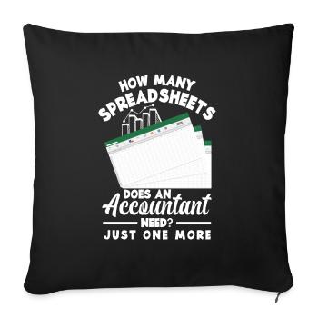 Drôle de cadeau comptable de conseiller fiscal - Housse de coussin décorative 45 x 45 cm - noir - Devant