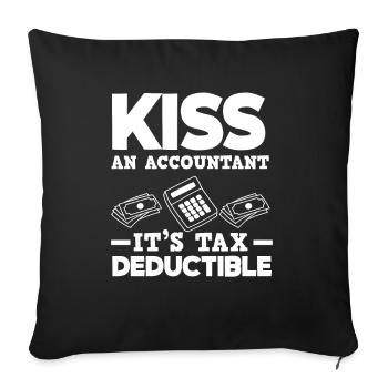 Drôle de cadeau comptable de conseiller fiscal - Housse de coussin décorative 45 x 45 cm - noir - Devant