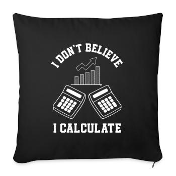 Drôle de cadeau comptable de conseiller fiscal - Housse de coussin décorative 45 x 45 cm - noir - Devant