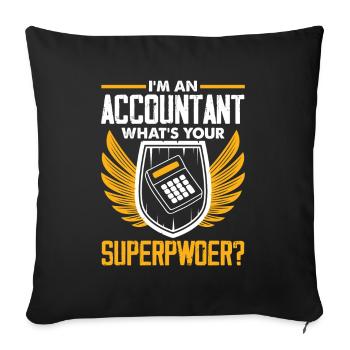 Drôle de cadeau comptable de conseiller fiscal - Housse de coussin décorative 45 x 45 cm - noir - Devant