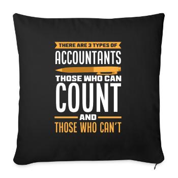Drôle de cadeau comptable de conseiller fiscal - Housse de coussin décorative 45 x 45 cm - noir - Devant