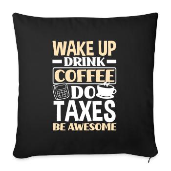 Drôle de cadeau comptable de conseiller fiscal - Housse de coussin décorative 45 x 45 cm - noir - Devant