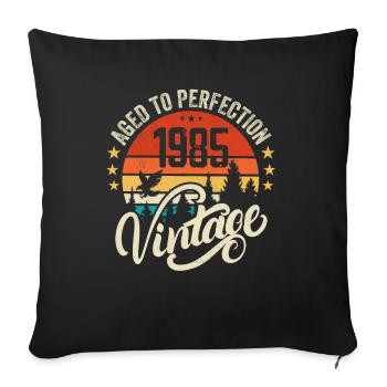 1985 Vintage - Cadeau d’anniversaire 1985 Rétro 1985 - Housse de coussin décorative 45 x 45 cm - noir - Devant