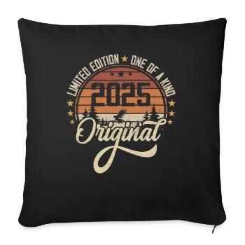 2025 Vintage Vintage Retro Birthday Gift - Sofa pillowcase 17,3'' x 17,3'' (45 x 45 cm) - black - Front