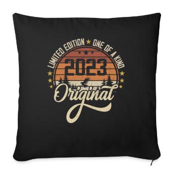 2023 Vintage Vintage Retro Birthday Gift - Sofa pillowcase 17,3'' x 17,3'' (45 x 45 cm) - black - Front