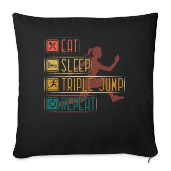 I just freaking loves Tripple Jump - Sofakissenbezug 45 x 45 cm - Schwarz - Vorne