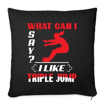 Eat Sleep Tripple Jump Repeat - Sofakissenbezug 45 x 45 cm - Schwarz - Vorne