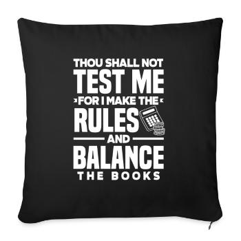 Funny Tax Advisor Accountant Gift - Sofa pillowcase 17,3'' x 17,3'' (45 x 45 cm) - black - Front