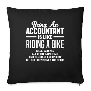 Funny tax advisor accountant gift - Sofa pillowcase 17,3'' x 17,3'' (45 x 45 cm) - black - Front