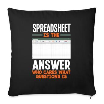 Drôle de cadeau comptable de conseiller fiscal - Housse de coussin décorative 45 x 45 cm - noir - Devant