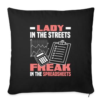 Funny Tax Advisor Accountant Gift - Sofa pillowcase 17,3'' x 17,3'' (45 x 45 cm) - black - Front