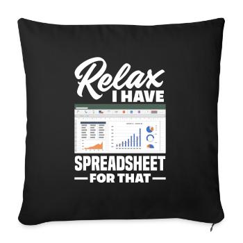 Funny Tax Advisor Accountant Gift - Sofa pillowcase 17,3'' x 17,3'' (45 x 45 cm) - black - Front