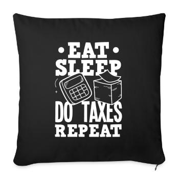 Cadeau drôle de comptable conseiller fiscal - Housse de coussin décorative 45 x 45 cm - noir - Devant