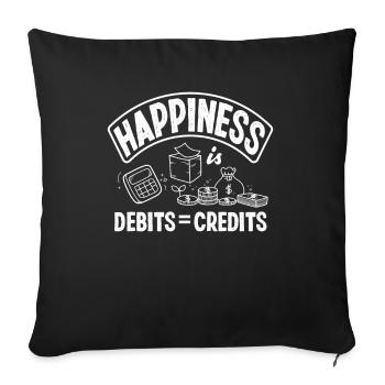 Cadeau drôle de comptable conseiller fiscal - Housse de coussin décorative 45 x 45 cm - noir - Devant