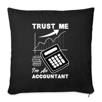 Drôle de cadeau comptable de conseiller fiscal - Housse de coussin décorative 45 x 45 cm - noir - Devant