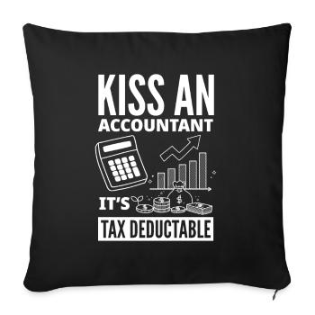 Drôle de cadeau comptable de conseiller fiscal - Housse de coussin décorative 45 x 45 cm - noir - Devant