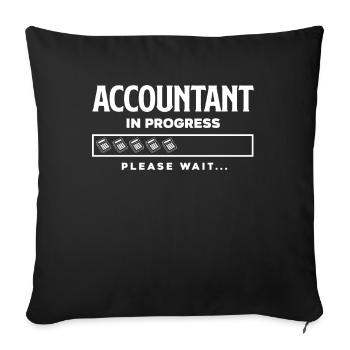 Drôle de cadeau comptable de conseiller fiscal - Housse de coussin décorative 45 x 45 cm - noir - Devant