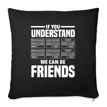 Drôle de cadeau comptable de conseiller fiscal - Housse de coussin décorative 45 x 45 cm - noir - Devant