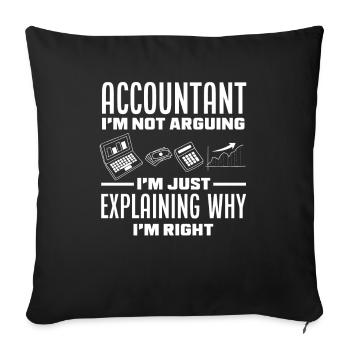 Drôle de cadeau comptable de conseiller fiscal - Housse de coussin décorative 45 x 45 cm - noir - Devant