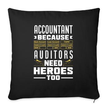 Drôle de cadeau comptable de conseiller fiscal - Housse de coussin décorative 45 x 45 cm - noir - Devant