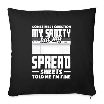 Drôle de cadeau comptable de conseiller fiscal - Housse de coussin décorative 45 x 45 cm - noir - Devant