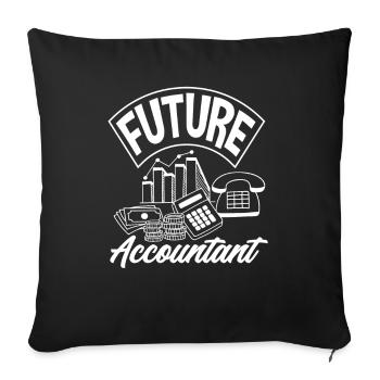 Drôle de cadeau comptable de conseiller fiscal - Housse de coussin décorative 45 x 45 cm - noir - Devant