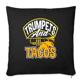 Trumpet Trumpeter Trumpet Player - Sofa pillowcase 17,3'' x 17,3'' (45 x 45 cm) - black - Front