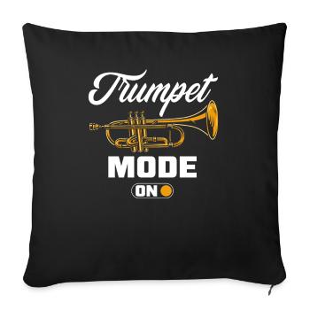Trumpet Trumpeter Trumpet Player - Sofa pillowcase 17,3'' x 17,3'' (45 x 45 cm) - black - Front