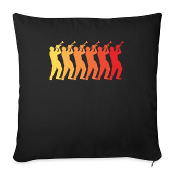 Trumpet Trumpeter Trumpet Player - Sofa pillowcase 17,3'' x 17,3'' (45 x 45 cm) - black - Front