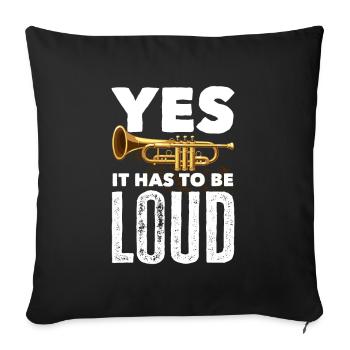 Trumpet Trumpeter Trumpet Player - Sofa pillowcase 17,3'' x 17,3'' (45 x 45 cm) - black - Front