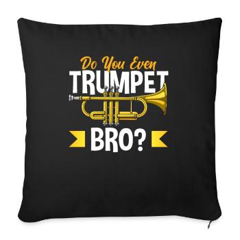 Trompete Trompeter Trompeten Spieler - Sofakissenbezug 45 x 45 cm - Schwarz - Vorne