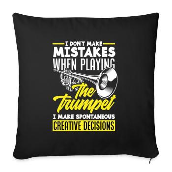 Trumpet Trumpeter Trumpet Player - Sofa pillowcase 17,3'' x 17,3'' (45 x 45 cm) - black - Front