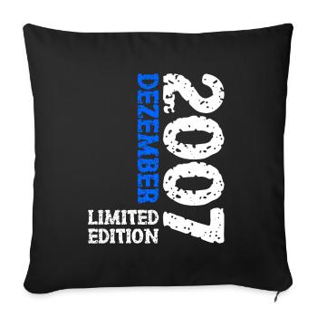 2007 December Limited Edition 16th Birthday Decoration - Sofa pillowcase 17,3'' x 17,3'' (45 x 45 cm) - black - Front