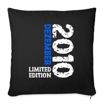 2010 December Limited Edition 13th Birthday Decoration - Sofa pillowcase 17,3'' x 17,3'' (45 x 45 cm) - black - Front