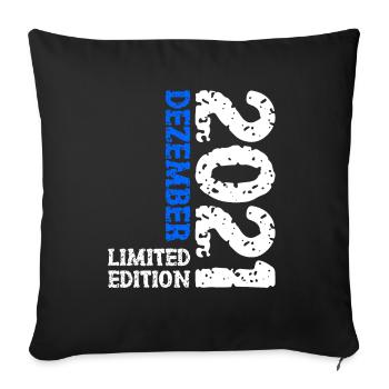 2021 December Limited Edition 2nd Birthday Decoration - Sofa pillowcase 17,3'' x 17,3'' (45 x 45 cm) - black - Front