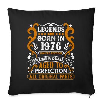 Les légendes sont nées en 1976 cadeau d’anniversaire-1976 - Housse de coussin décorative 45 x 45 cm - noir - Devant