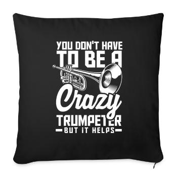 Trumpet Trumpeter Trumpet Player - Sofa pillowcase 17,3'' x 17,3'' (45 x 45 cm) - black - Front