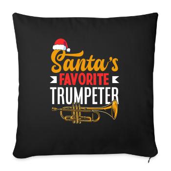 Trumpet Trumpeter Trumpet Player - Sofa pillowcase 17,3'' x 17,3'' (45 x 45 cm) - black - Front