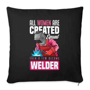 Funny Welder Gift - Sofa pillowcase 17,3'' x 17,3'' (45 x 45 cm) - black - Front