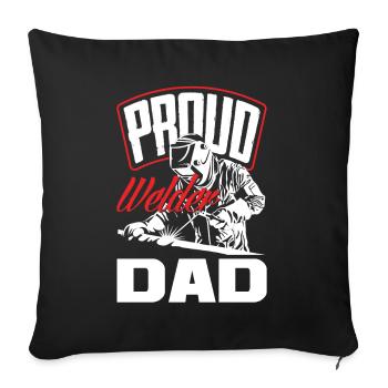 Funny Welder Gift - Sofa pillowcase 17,3'' x 17,3'' (45 x 45 cm) - black - Front