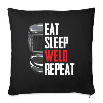 Funny Welder Gift - Sofa pillowcase 17,3'' x 17,3'' (45 x 45 cm) - black - Front