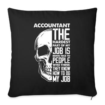 Drôle de cadeau comptable de conseiller fiscal - Housse de coussin décorative 45 x 45 cm - noir - Devant