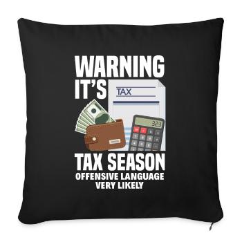 Drôle de cadeau comptable de conseiller fiscal - Housse de coussin décorative 45 x 45 cm - noir - Devant