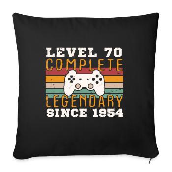 Level 70 Complete 1954 Birthday Gift - Sofa pillowcase 17,3'' x 17,3'' (45 x 45 cm) - black - Front