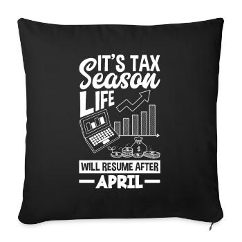 Drôle de cadeau comptable de conseiller fiscal - Housse de coussin décorative 45 x 45 cm - noir - Devant