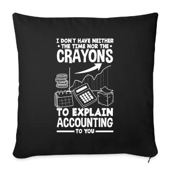 Drôle de cadeau comptable de conseiller fiscal - Housse de coussin décorative 45 x 45 cm - noir - Devant