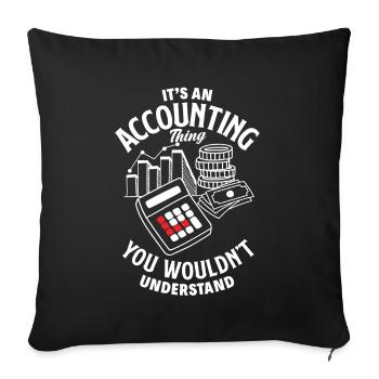 Drôle de cadeau comptable de conseiller fiscal - Housse de coussin décorative 45 x 45 cm - noir - Devant
